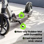 Aero Big Wheels Patinete para niños de 8 a 12 años, adolescentes y adultos. Patinete para adultos con freno de mano, alfombrilla de goma, absorción de golpes, plegable y ajustable en altura (4)