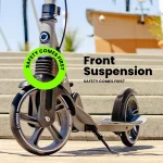 Aero Big Wheels Patinete para niños de 8 a 12 años, adolescentes y adultos. Patinete para adultos con freno de mano, alfombrilla de goma, absorción de golpes, plegable y ajustable en altura (7)