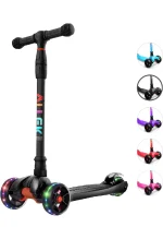 Allek Kick Scooter B02, Lean 'N Glide Scooter with Extra Wide PU Light Up Wheels and 4 Adjustable Heights for Children from 3 12yrs (5)