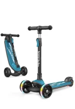 Besrey Kick Scooter for Kids Ages 3 10, 3 Wheel Folding Scooter with Adjustable Height, LED Light Wheels, Extra Wide Deck for Outdoor Activities (20)