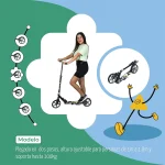 GUEVARA SPORTS Kinene Scooter Patin del Diablo para Jovenes y Adultos, Patín del Diablo con Manubrio Ajustable, 2 Ruedas (7)