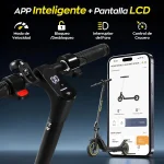 HONEYWHALE M1 LITE Scooter Eléctrico para Adulto, 500W Motor MAX, Velocidad 25KMH MAX, Autonomía 15KM, Patin Eléctrico Plegable con APP Bluetooth, Neumático Sólido de 8,5 pulgadas, Certificado UL2272 (3)