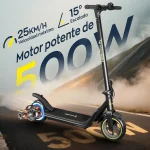 HONEYWHALE M1 LITE Scooter Eléctrico para Adulto, 500W Motor MAX, Velocidad 25KMH MAX, Autonomía 15KM, Patin Eléctrico Plegable con APP Bluetooth, Neumático Sólido de 8,5 pulgadas, Certificado UL2272 (5)