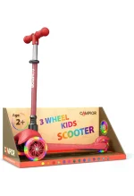 MOX Mini 3 Wheel Scooter for Kids – Lean to Steer with LED Light Up Wheels, Adjustable Handlebar, Wide Anti Slip Deck, Smooth PU Wheels, Rear Foot Brake – Toddler Scooter for 2+ Ages (7)