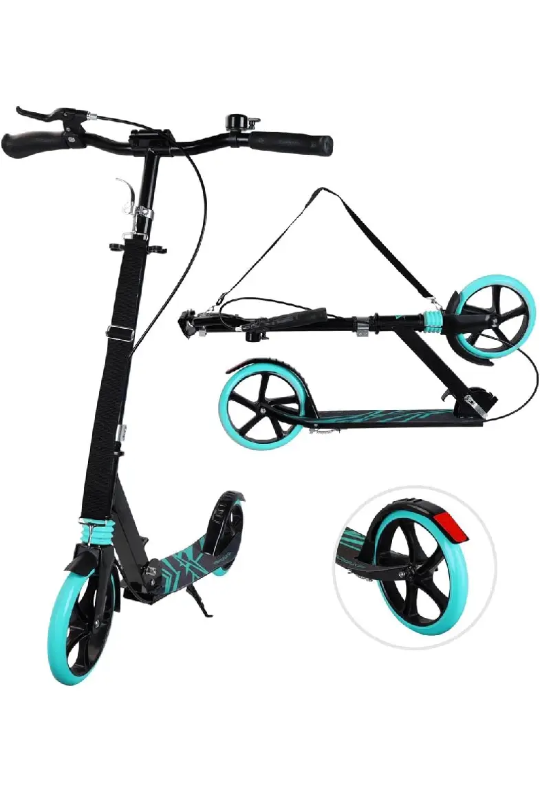 Scooter Patinete Plegable para Adultos y Adolescentes, Patinete Amortiguador Con Freno de Manillar, Correa & Timbre, Kick Scooter Grandes Ruedas ABEC 9, Monopatín Para Niños 8+ Años Máx 150kg (8) Scooter Patinete Plegable para Adultos y Adolescentes, Patinete Amortiguador Con Freno de Manillar, Correa & Timbre, Kick Scooter Grandes Ruedas ABEC 9, Monopatín Para Niños 8+ Años Máx 150kg (8)