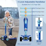 Unbreakable & Never Fall Down 2 in 1 Scooters Kids 3 Wheel Kick Scooter for Boys Girls Ages 3 8, Adjustable Height & Seat, Widened Non Slip Deck, More Safer for Beginner Toddlers (2)
